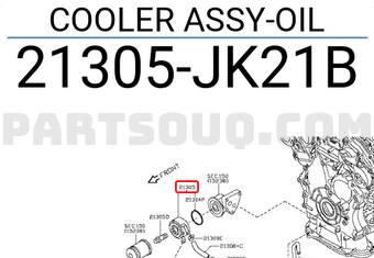 Nissan 21305JK21B COOLER ASSY-OIL