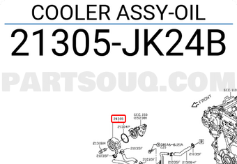 Nissan 21305JK24B COOLER ASSY-OIL