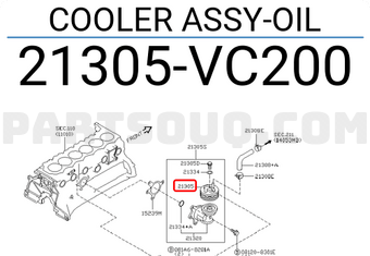 Nissan 21305VC200 COOLER ASSY-OIL