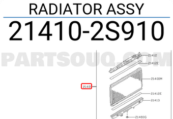 Nissan 214102S910 RADIATOR ASSY
