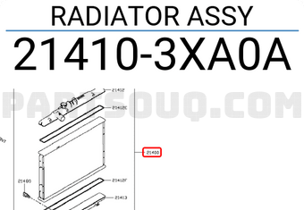 Nissan 214103XA0A RADIATOR ASSY