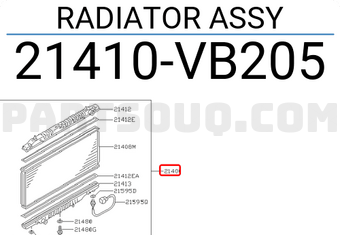 Nissan 21410VB205 RADIATOR ASSY