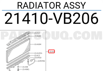Nissan 21410VB206 RADIATOR ASSY
