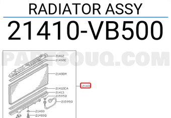 Nissan 21410VB500 RADIATOR ASSY