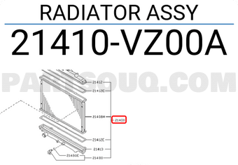 Nissan 21410VZ00A RADIATOR ASSY