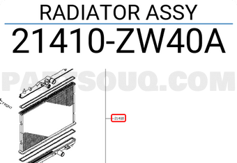 Nissan 21410ZW40A RADIATOR ASSY