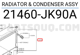 Nissan 21460JK90A RADIATOR & CONDENSER ASSY