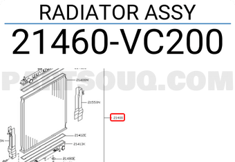 Nissan 21460VC200 RADIATOR ASSY