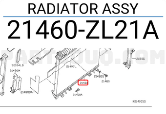 Nissan 21460ZL21A RADIATOR ASSY