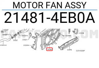 Nissan 214814EB0A MOTOR FAN ASSY