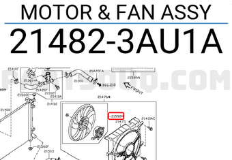 Nissan 214823AU1A MOTOR & FAN ASSY