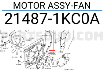 Nissan 214871KC0A MOTOR ASSY-FAN