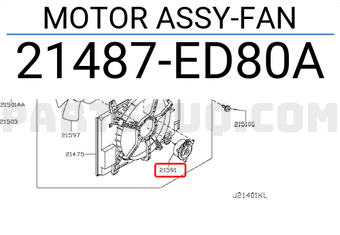Nissan 21487ED80A MOTOR ASSY-FAN