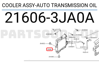 Nissan 216063JA0A COOLER ASSY-AUTO TRANSMISSION OIL