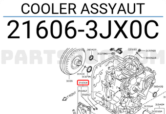 Nissan 216063JX0C COOLER ASSYAUT