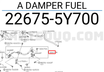 Nissan 226755Y700 A DAMPER FUEL