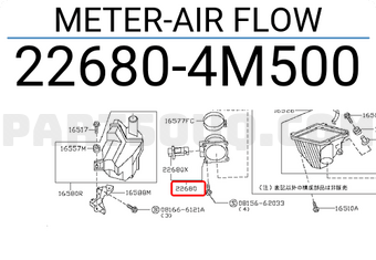 Nissan 226804M500 METER-AIR FLOW