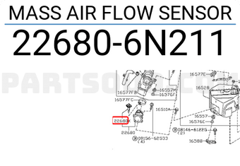 Nissan 226806N211 MASS AIR FLOW SENSOR