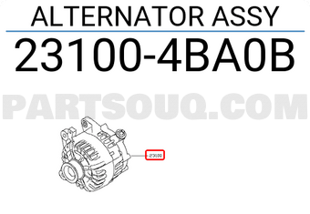 Nissan 231004BA0B ALTERNATOR ASSY