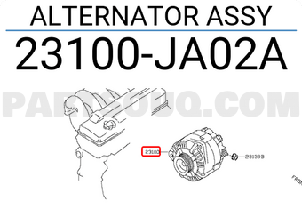 Nissan 23100JA02A ALTERNATOR ASSY