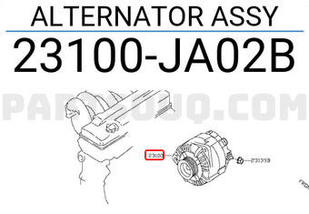 Nissan 23100JA02B ALTERNATOR ASSY