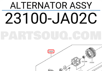 Nissan 23100JA02C ALTERNATOR ASSY