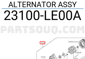 Nissan 23100LE00A ALTERNATOR ASSY