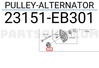 Nissan 23151EB301 PULLEY-ALTERNATOR