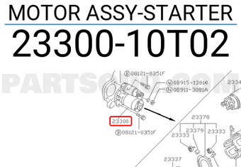 Nissan 2330010T02 MOTOR ASSY-STARTER