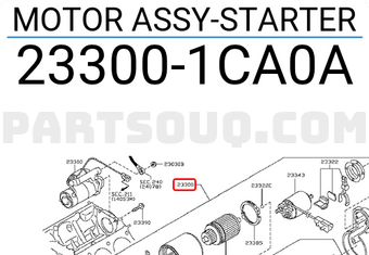 Nissan 233001CA0A MOTOR ASSY-STARTER