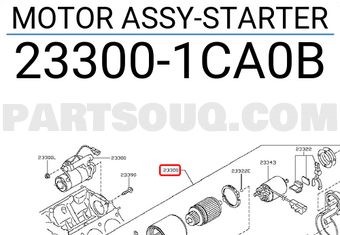 Nissan 233001CA0B MOTOR ASSY-STARTER