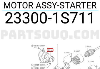 Nissan 233001S711 MOTOR ASSY-STARTER