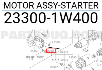 Nissan 233001W400 MOTOR ASSY-STARTER