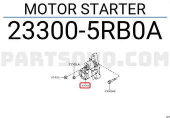 Nissan 233005RB0A MOTOR STARTER