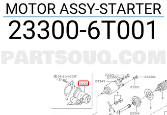 Nissan 233006T001 MOTOR ASSY-STARTER