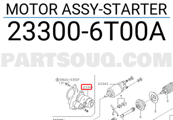 Nissan 233006T00A MOTOR ASSY-STARTER