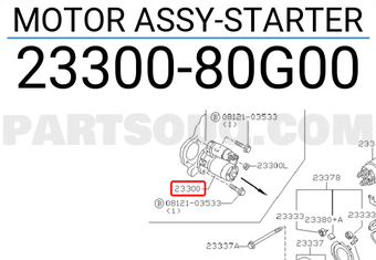 Nissan 2330080G00 MOTOR ASSY-STARTER