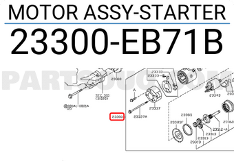 Nissan 23300EB71B MOTOR ASSY-STARTER
