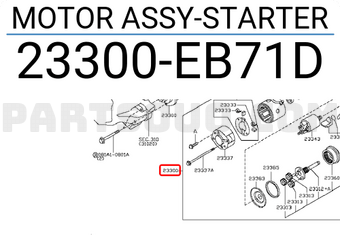 Nissan 23300EB71D MOTOR ASSY-STARTER