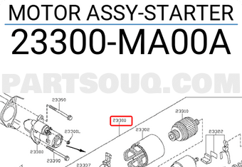 Nissan 23300MA00A MOTOR ASSY-STARTER
