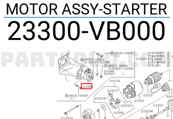 Nissan 23300VB000 MOTOR ASSY-STARTER