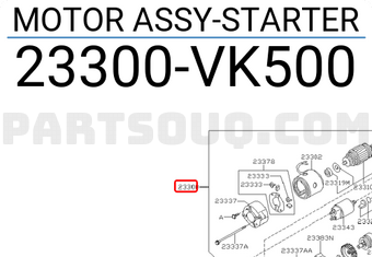 Nissan 23300VK500 MOTOR ASSY-STARTER
