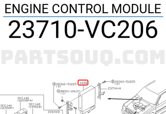 Nissan 23710VC206 ENGINE CONTROL MODULE