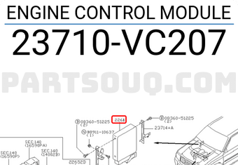 Nissan 23710VC207 ENGINE CONTROL MODULE
