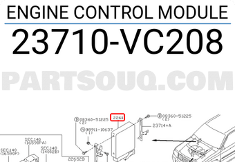 Nissan 23710VC208 ENGINE CONTROL MODULE