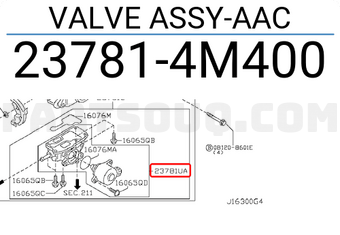 Nissan 237814M400 VALVE ASSY-AAC