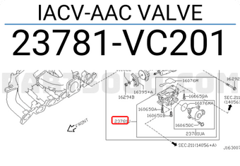 Nissan 23781VC201 IACV-AAC VALVE