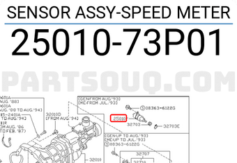 Nissan 2501073P01 SENSOR ASSY-SPEED METER