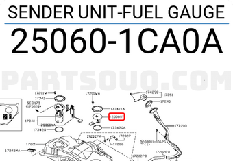 Nissan 250601CA0A SENDER UNIT-FUEL GAUGE