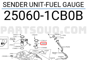 Nissan 250601CB0B SENDER UNIT-FUEL GAUGE
